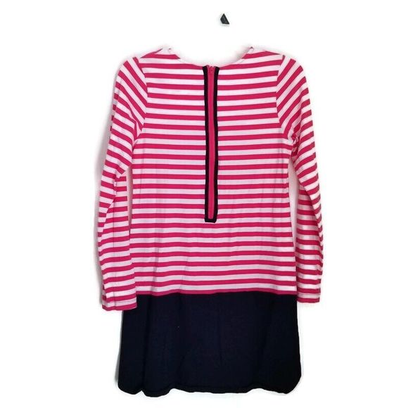 Florence Eiseman Studio 342 Dress Girls 16 Pink White Striped Navy Blue - Picture 4 of 12